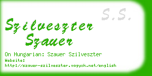 szilveszter szauer business card